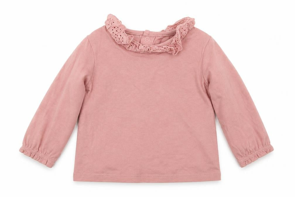 F&F Girls Pink  Jersey Basic T-Shirt Size 0-3 Months