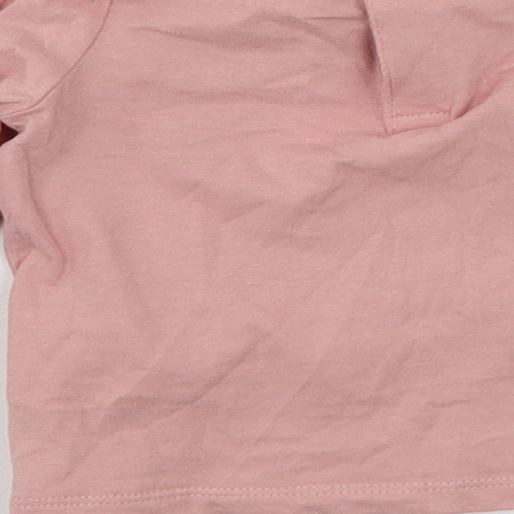F&F Girls Pink  Jersey Basic T-Shirt Size 0-3 Months