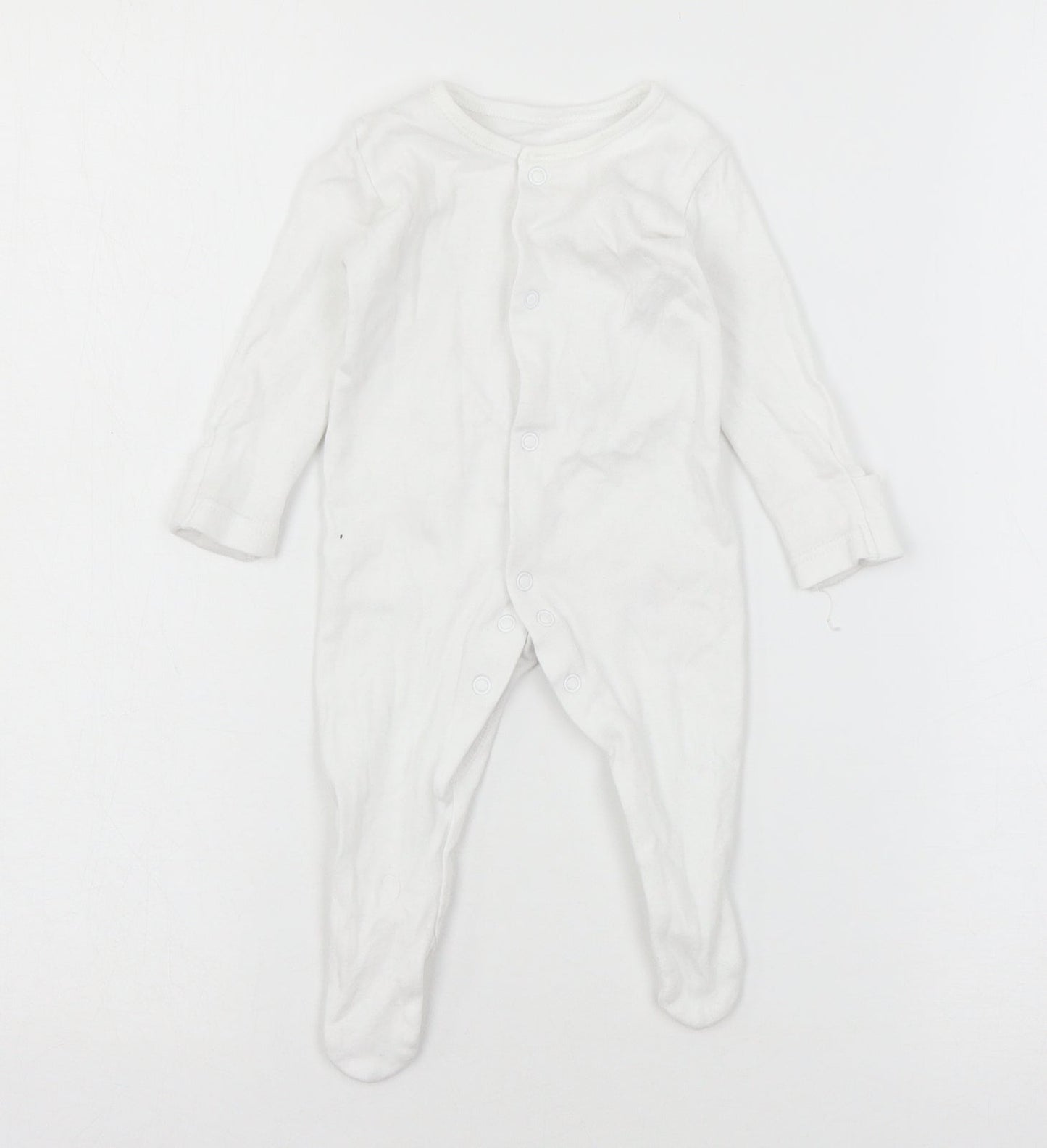 George Baby White Spotted Jersey Babygrow One-Piece Size 0-3 Months