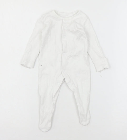 George Baby White Spotted Jersey Babygrow One-Piece Size 0-3 Months