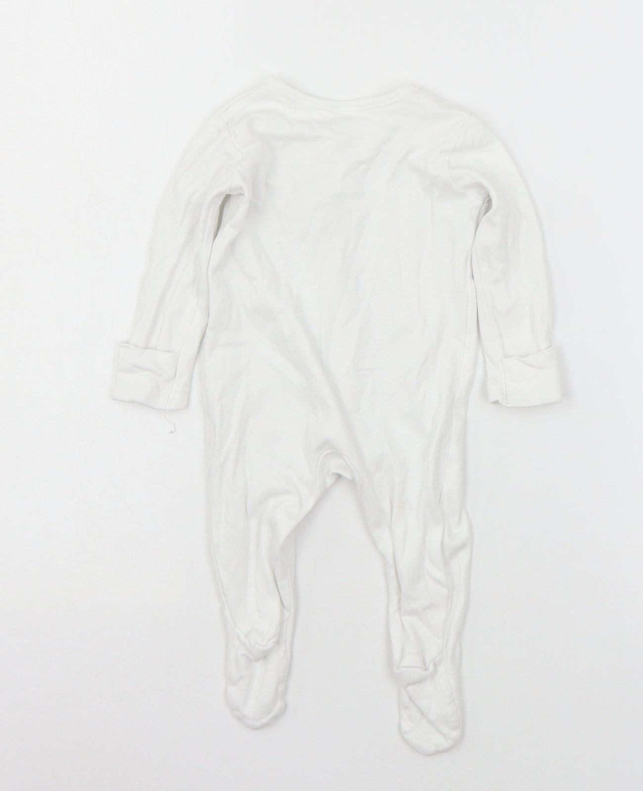 George Baby White Spotted Jersey Babygrow One-Piece Size 0-3 Months