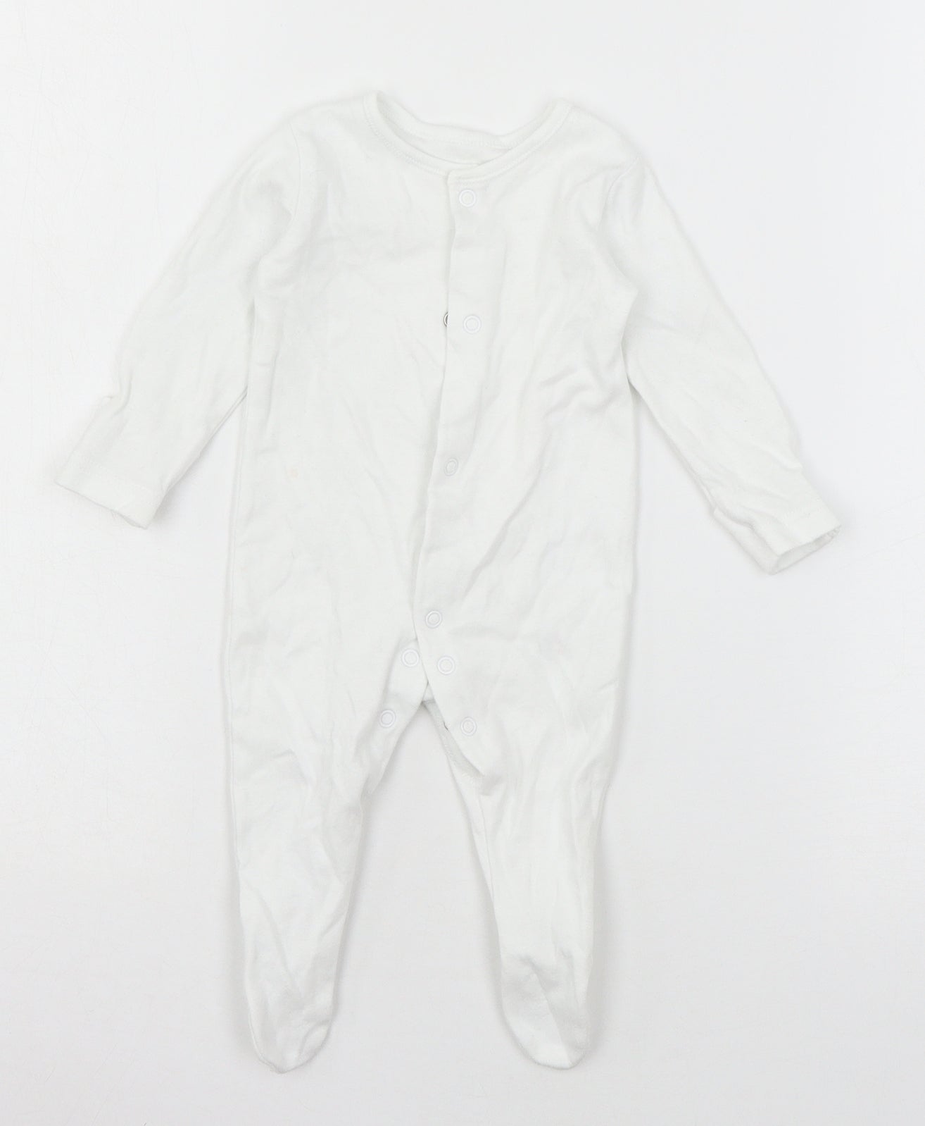 George Baby White Batik Jersey Babygrow One-Piece Size 0-3 Months
