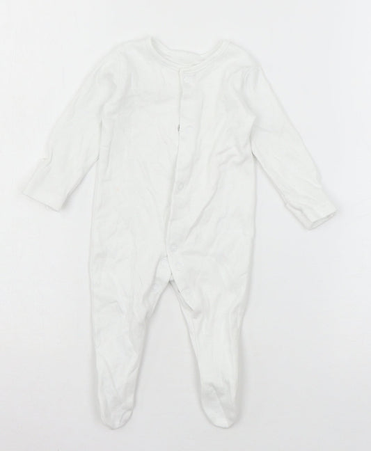 George Baby White Batik Jersey Babygrow One-Piece Size 0-3 Months