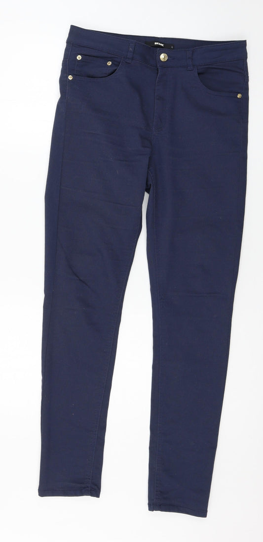 Bikbok Womens Blue  Denim Straight Jeans Size L L30 in