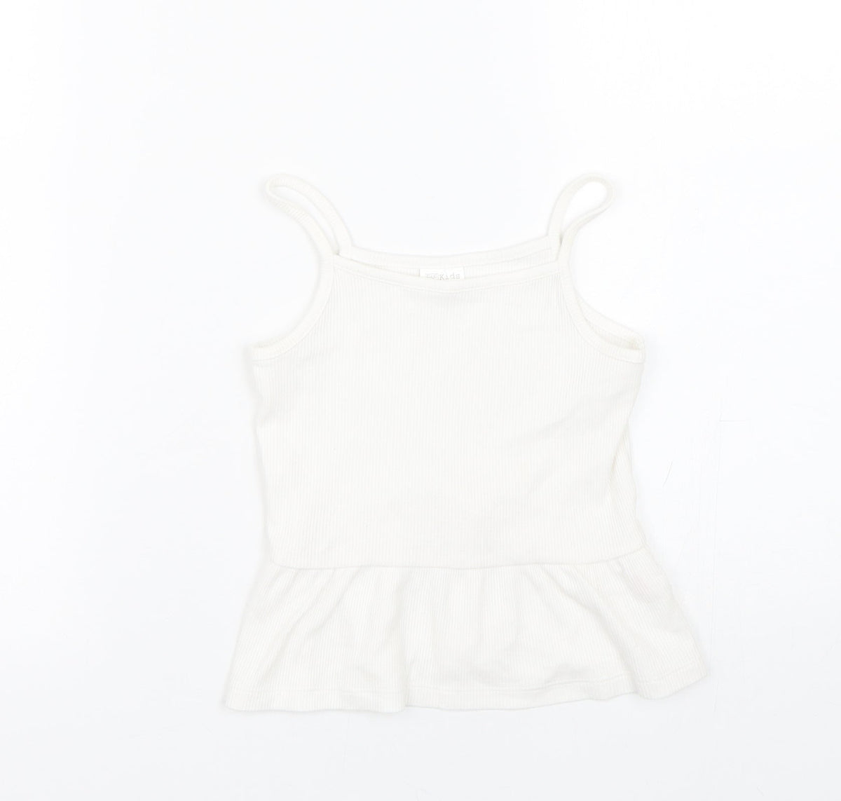 F&F Girls White   Basic Tank Size 6-7 Years