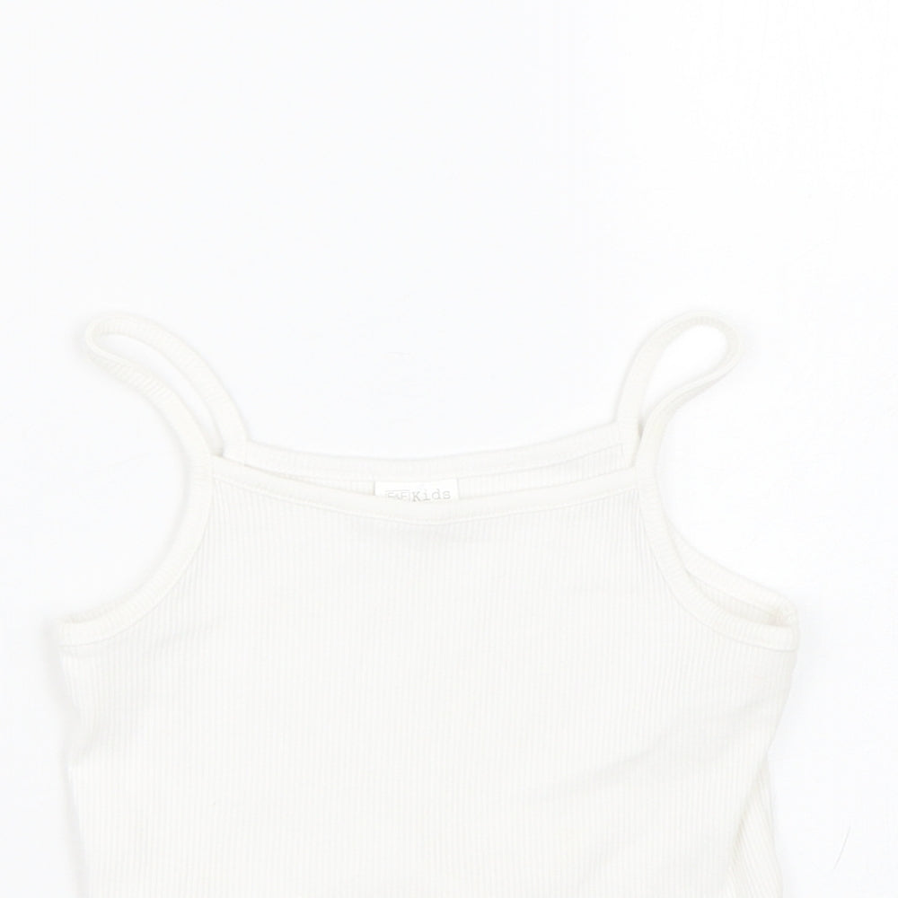 F&F Girls White   Basic Tank Size 6-7 Years
