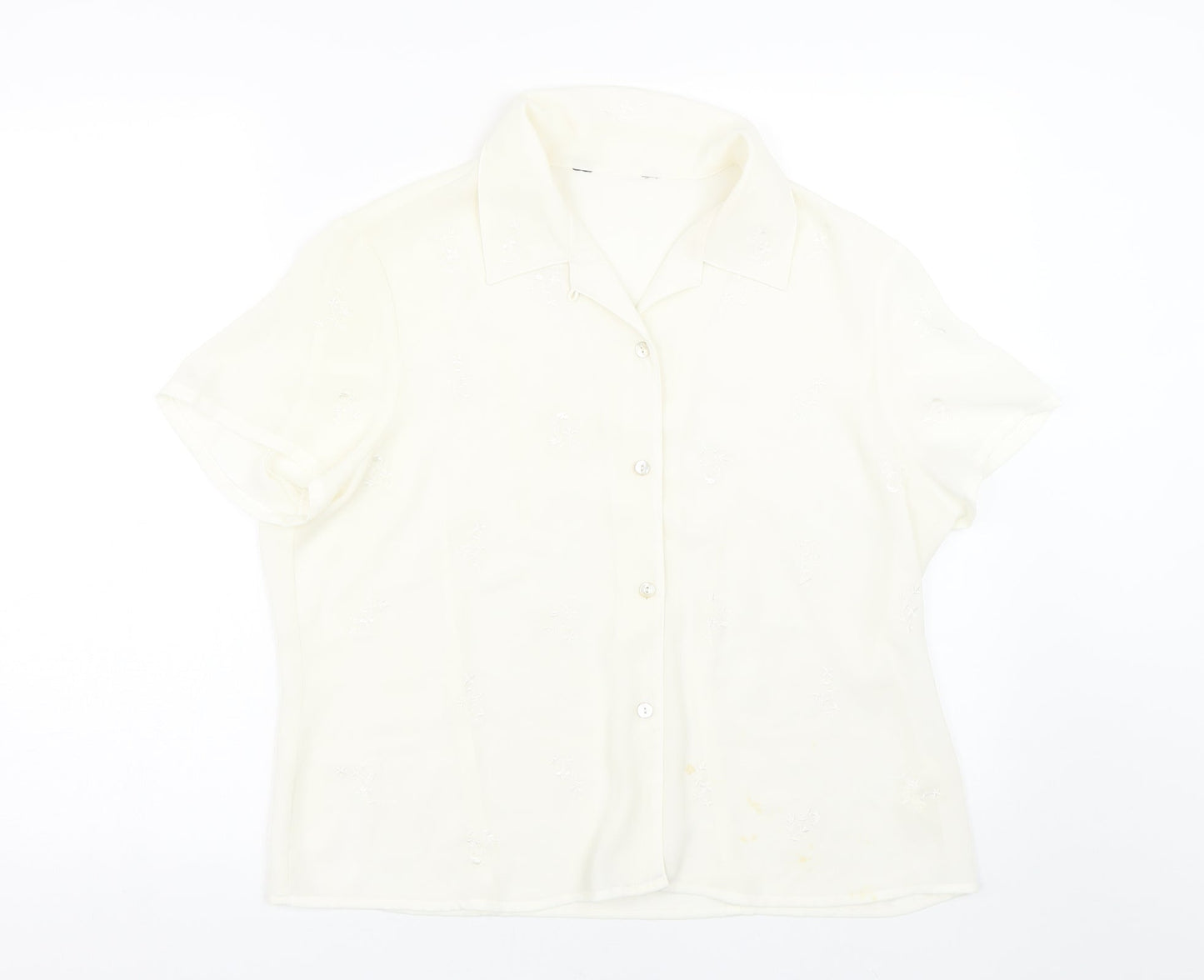Atmosphere Womens Beige   Basic Button-Up Size 16
