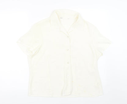 Additional front view of Atmosphere women’s beige basic button-up, size UK 16