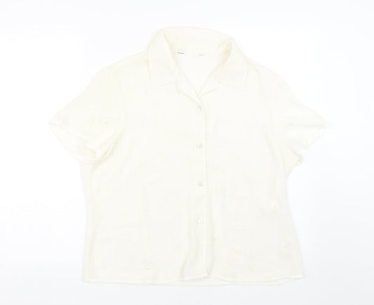 Atmosphere Womens Beige   Basic Button-Up Size 16