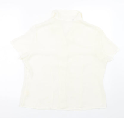 Back view of Atmosphere women’s beige basic button-up, size UK 16