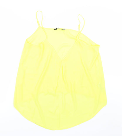 Preloved Dorothy Perkins Womens Yellow   Basic Tank Size 16 - Front