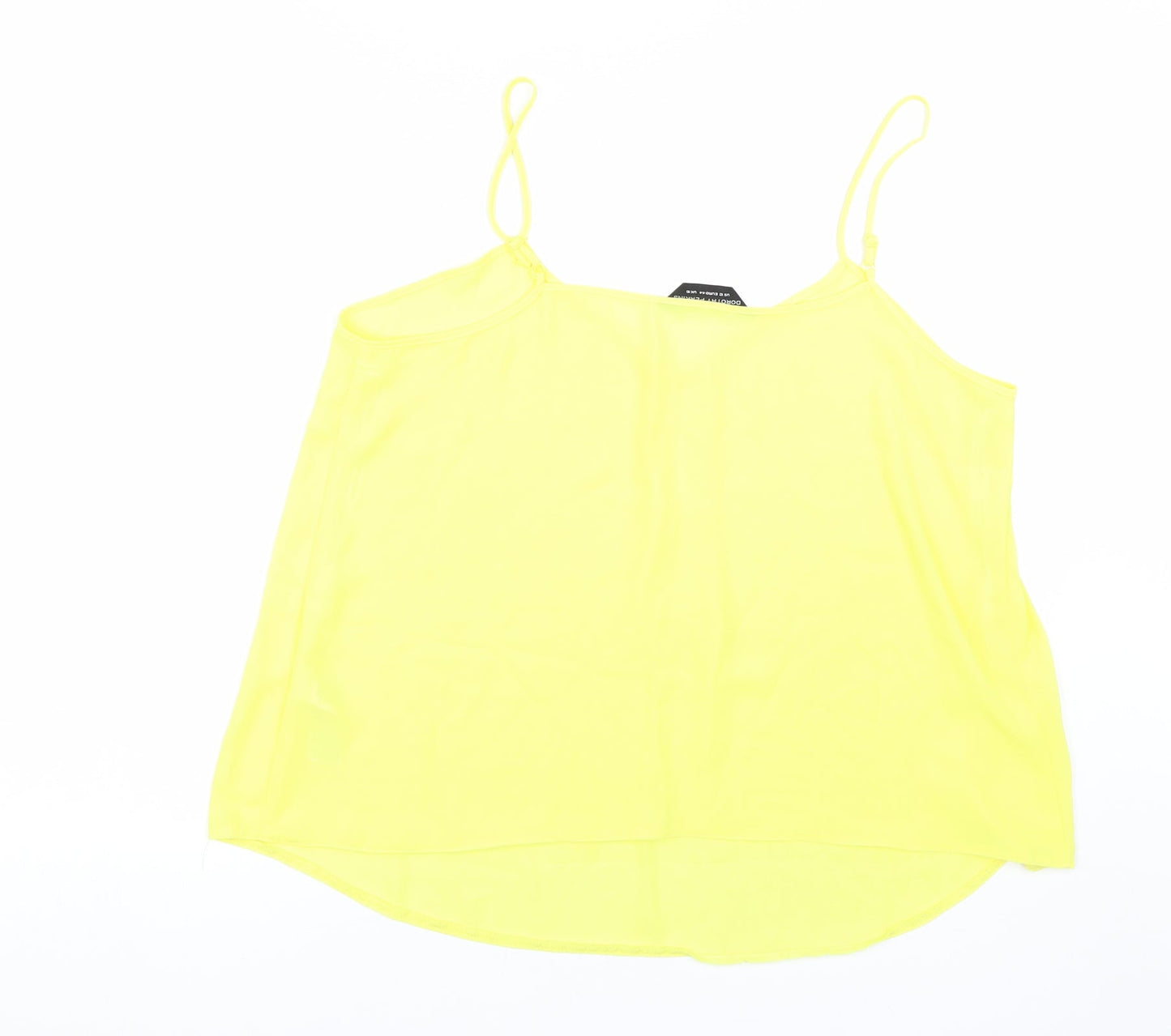 Dorothy Perkins Womens Yellow   Basic Tank Size 16