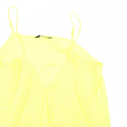 Preloved Dorothy Perkins Womens Yellow   Basic Tank Size 16 - Detail