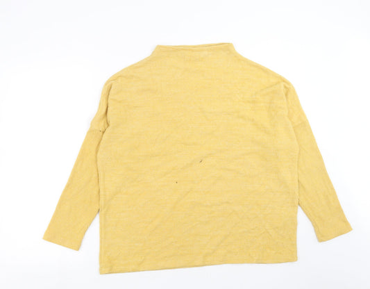 H&M Womens Yellow  Knit Pullover Jumper Size L