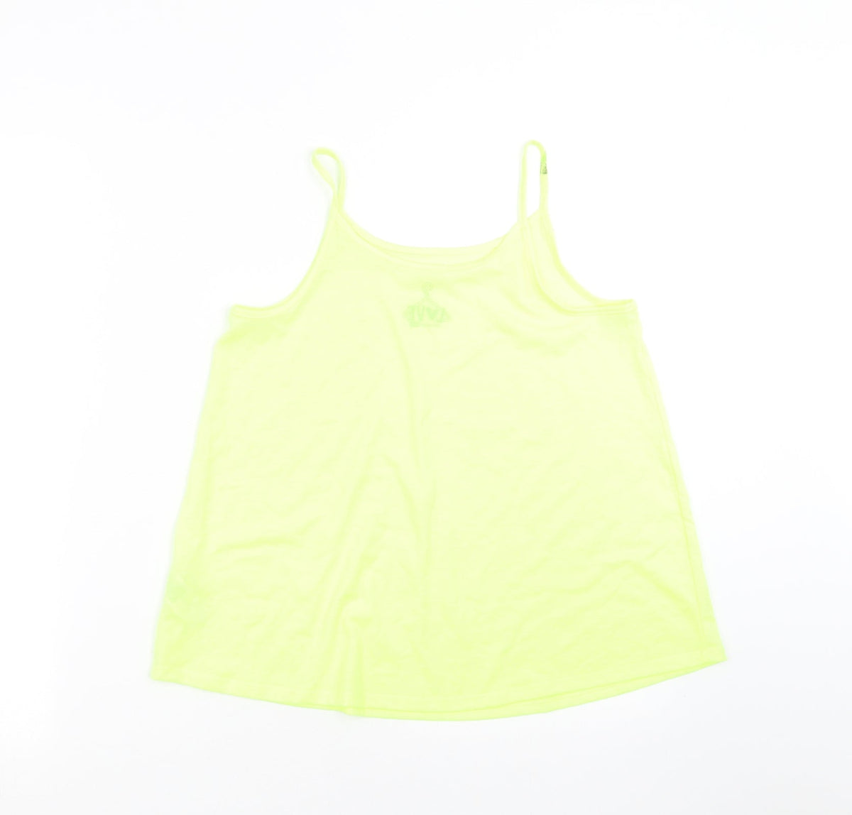 Back view of F&F girls’ green camisole t-shirt, size 12-13, years