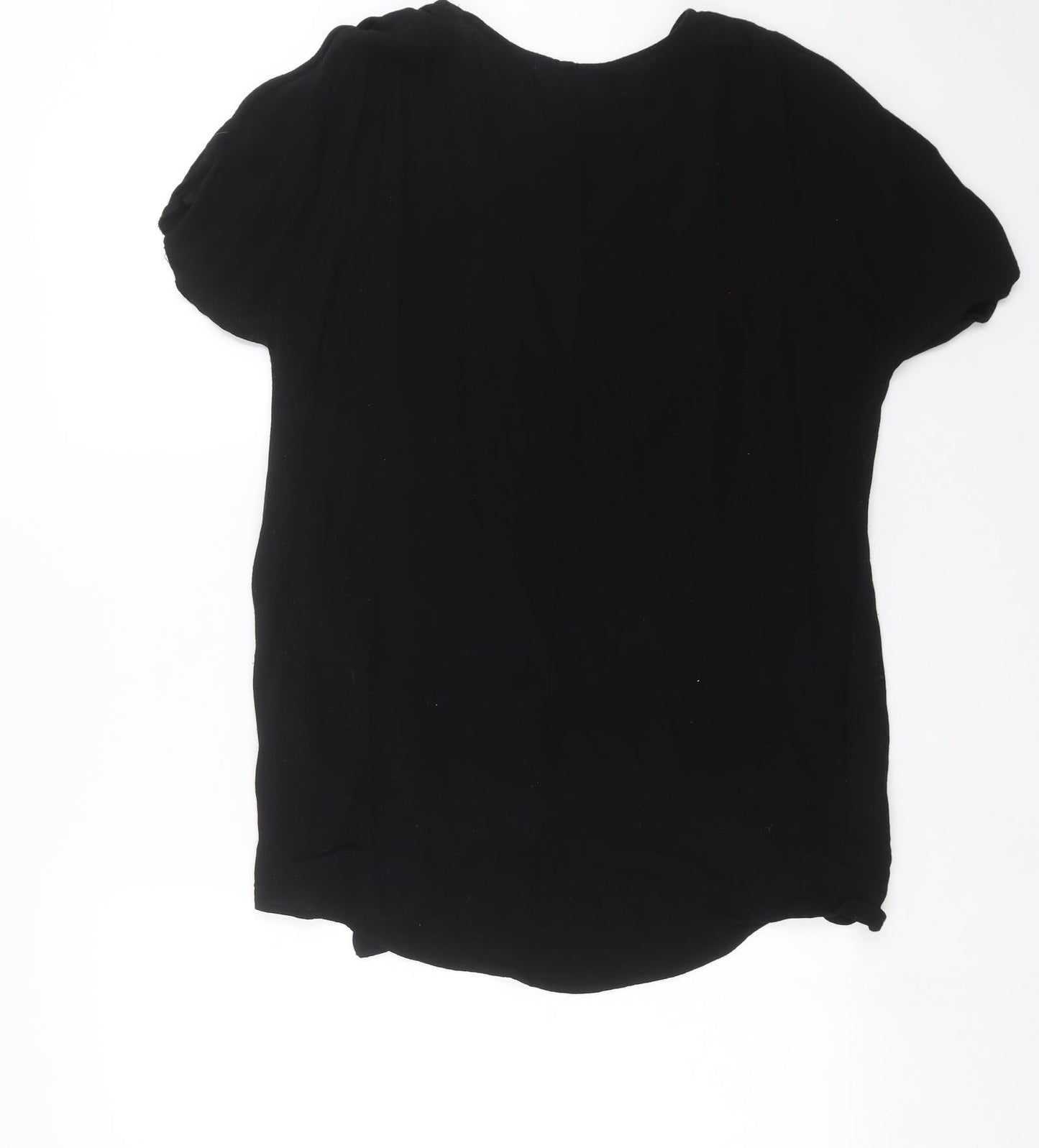 River Island Womens Black   Basic Blouse Size 6  - tie Front Detail