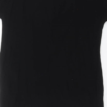 River Island Womens Black   Basic Blouse Size 6  - tie Front Detail