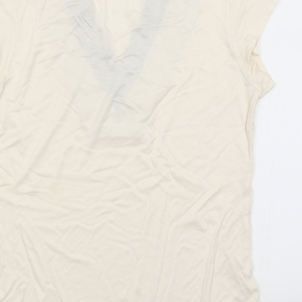 H&M Womens Ivory   Basic T-Shirt Size M