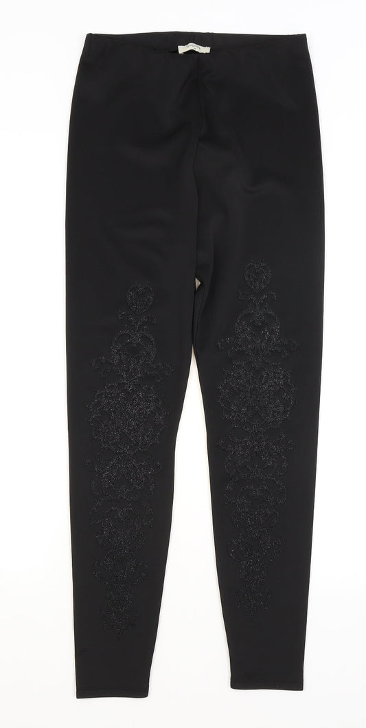Papaya Womens Black   Trousers  Size 10 L27 in