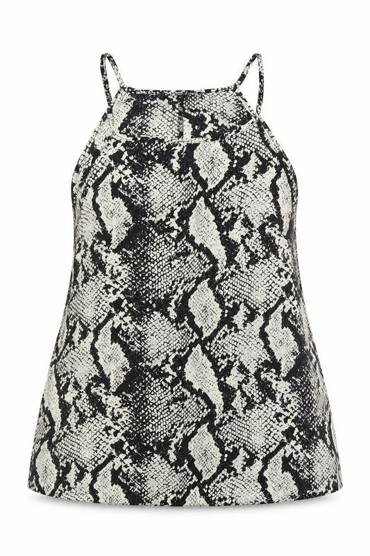 Cameo Rose Womens Black Animal Print  Basic Tank Size 14