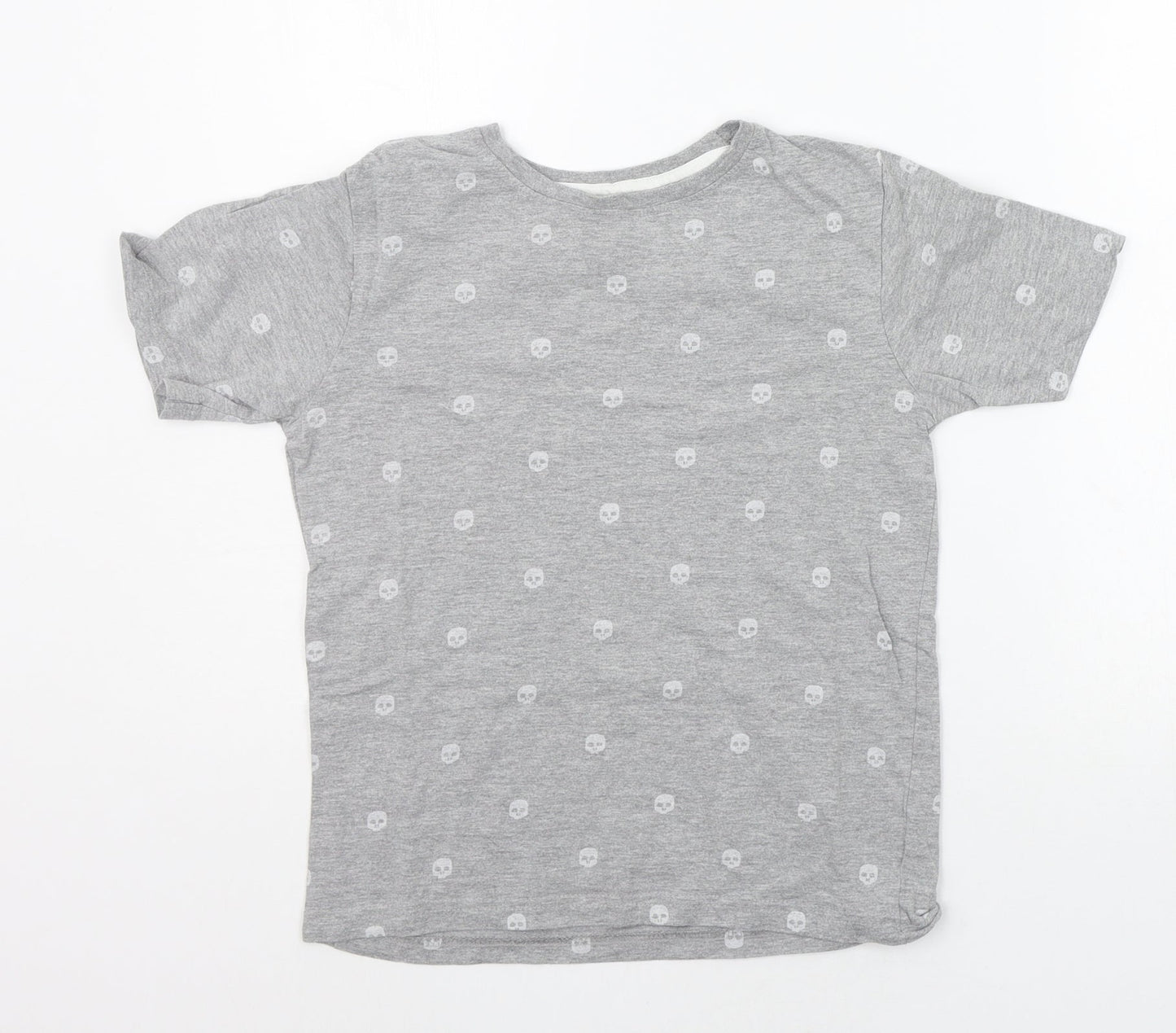 Primark Boys Grey Geometric  Basic T-Shirt Size 9-10 Years