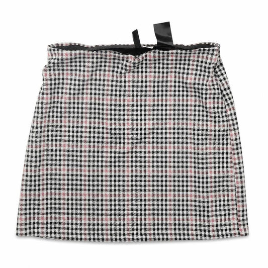 Divided Womens Black Check  A-Line Skirt Size M