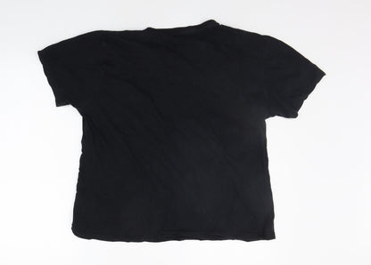 Preloved Peacocks Womens Black   Basic T-Shirt Size L  - DADS THE MAN - Back