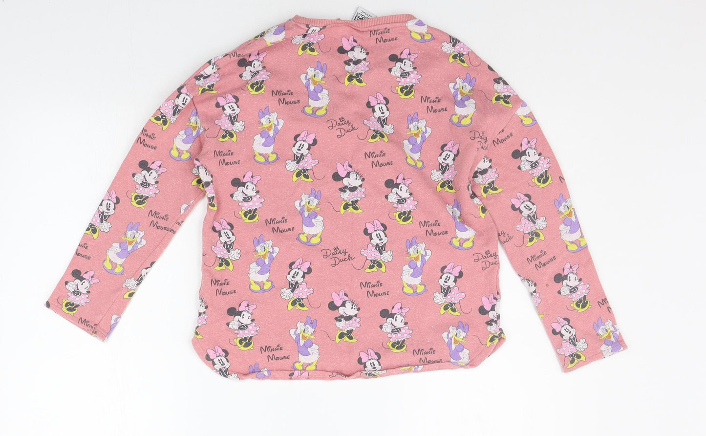 NEXT Girls Pink Geometric  Pullover Jumper Size 10 Years  - mini mouse