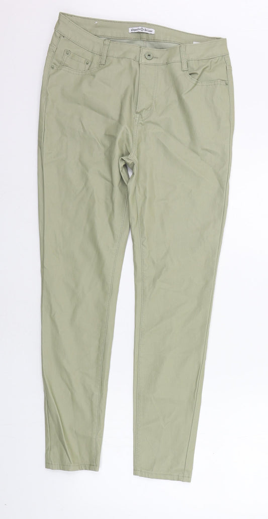 Elegence DELUXE Womens Green   Trousers  Size 14 L27 in