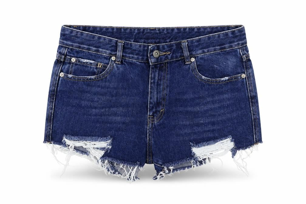 Pull&Bear Womens Blue   Cut-Off Shorts Size 30 in