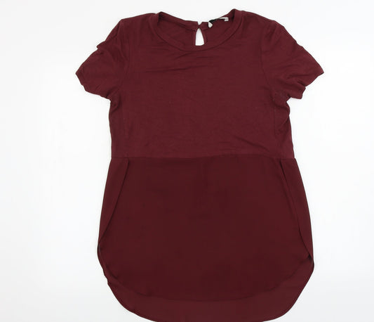 TU Womens Brown   Basic Blouse Size 10