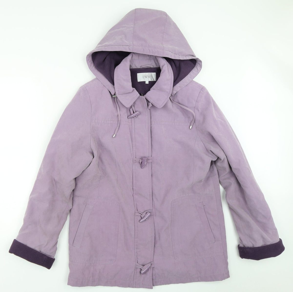 EWM Womens Purple   Overcoat Coat Size 12