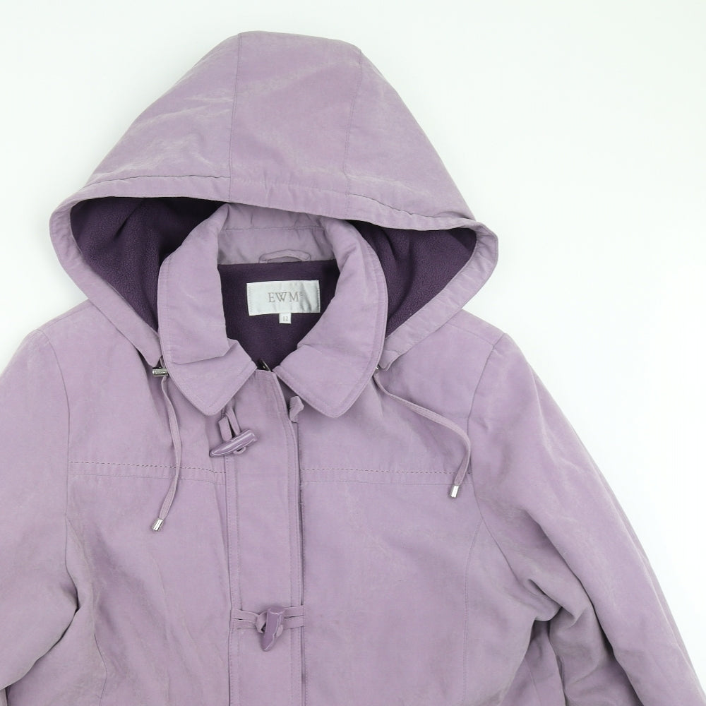 EWM Womens Purple   Overcoat Coat Size 12