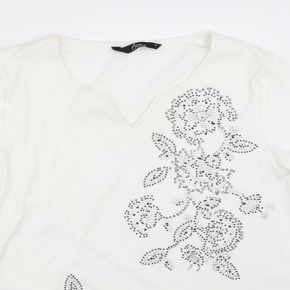 BM Womens White   Basic T-Shirt Size M