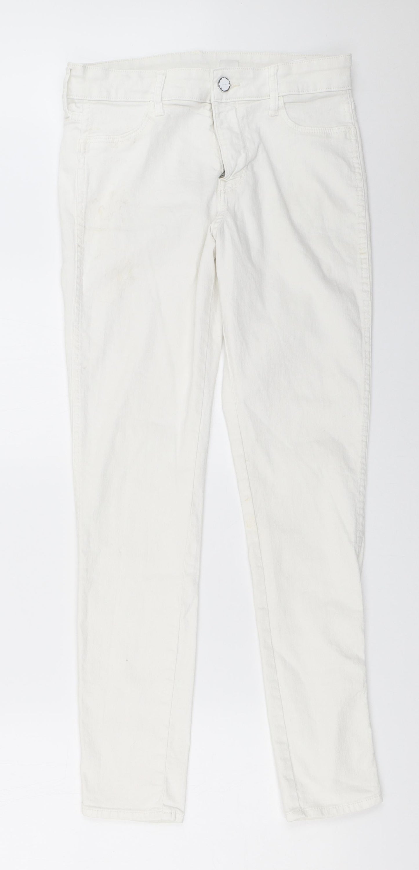 H&M Womens White   Skinny Jeans Size 28 in L28.5 in