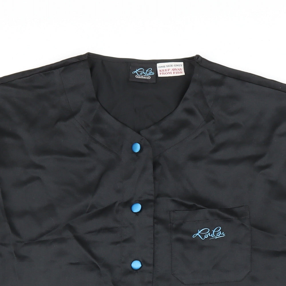 roulou Womens Black   Basic Blouse One Size