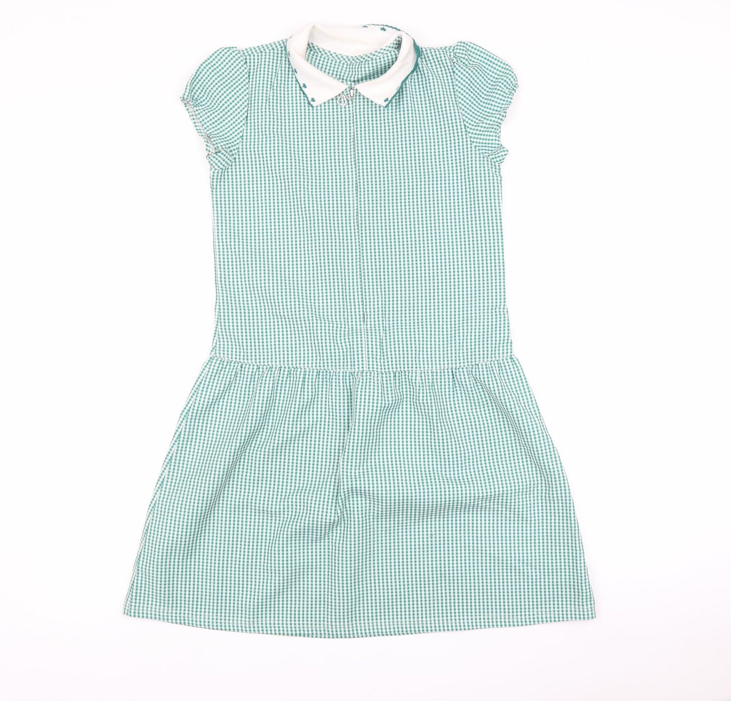 Matalan Girls Green Check  Shirt Dress  Size 10 Years