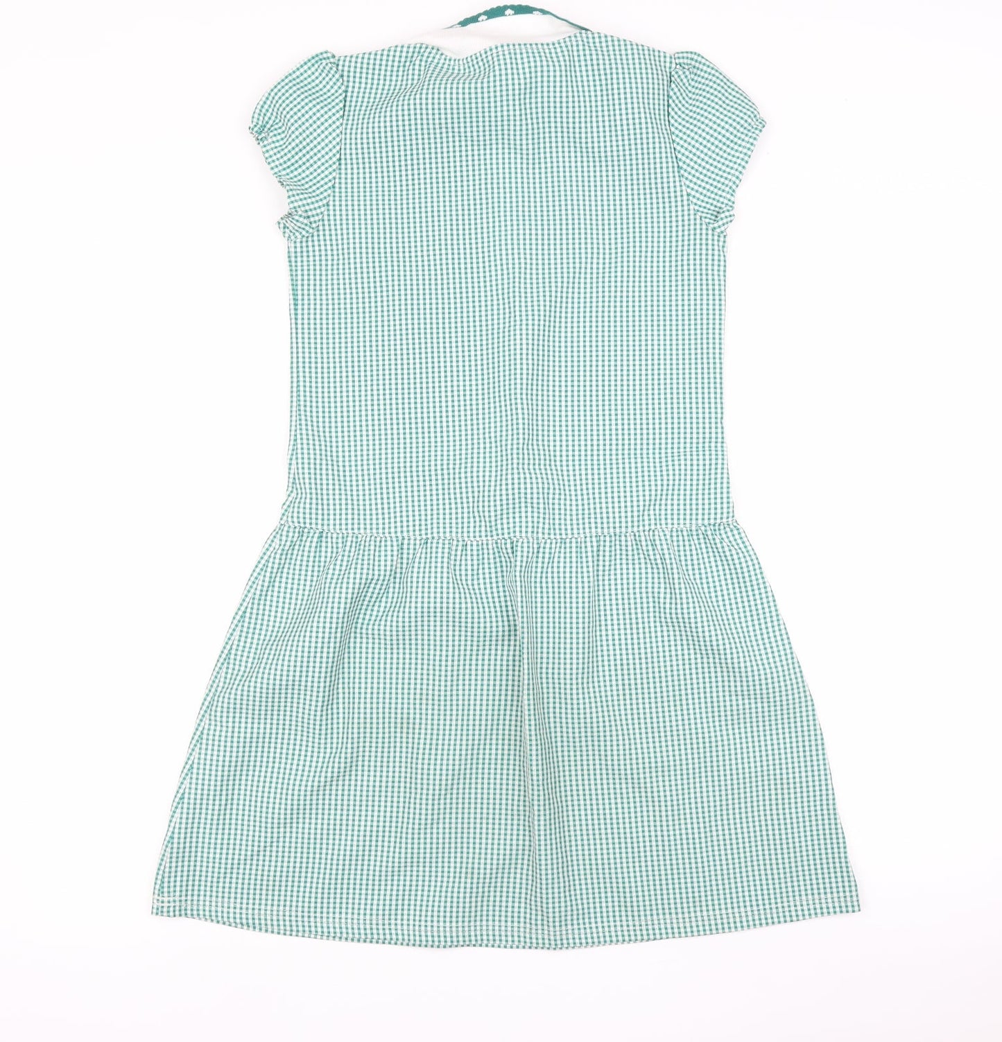 Matalan Girls Green Check  Shirt Dress  Size 10 Years
