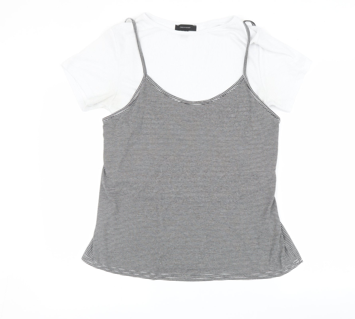 Atmosphere Womens Multicoloured Striped  Basic T-Shirt Size 14