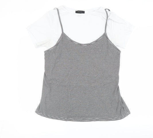 Atmosphere Womens Multicoloured Striped  Basic T-Shirt Size 14
