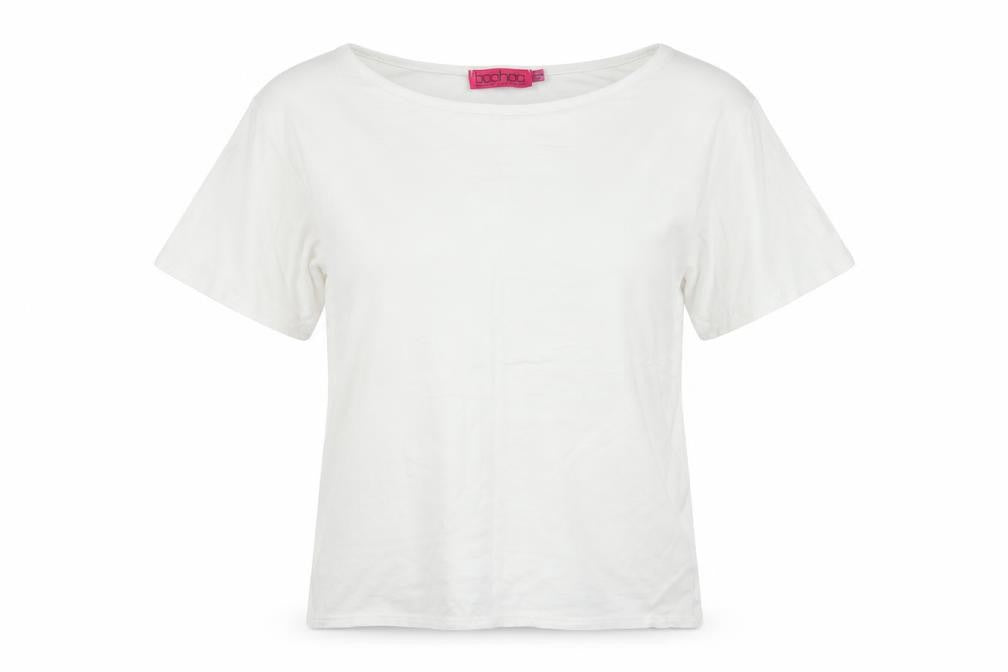 Boohoo Womens Silver   Basic T-Shirt Size 12