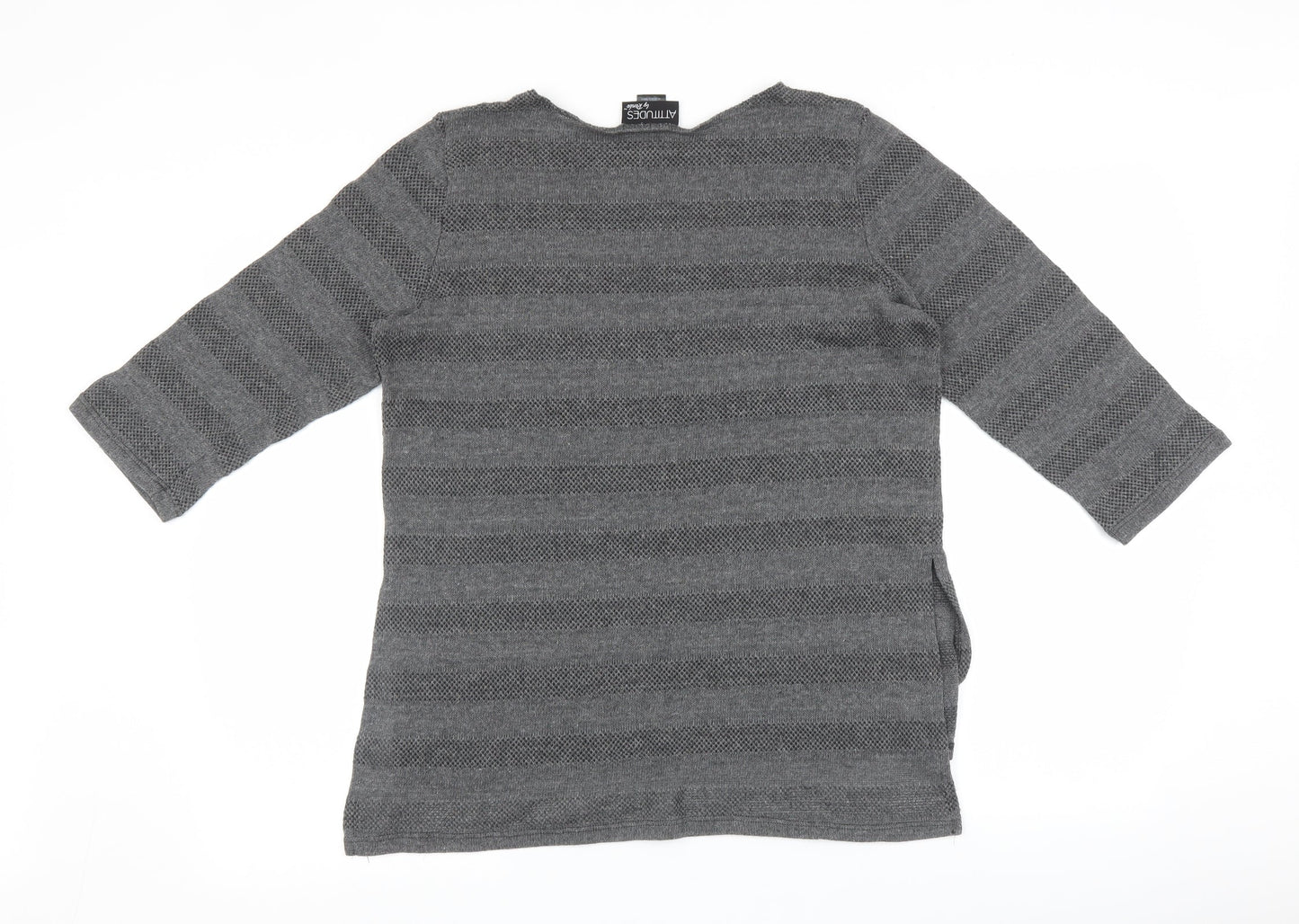Attitudes Womens Grey   Pullover Jumper Size L