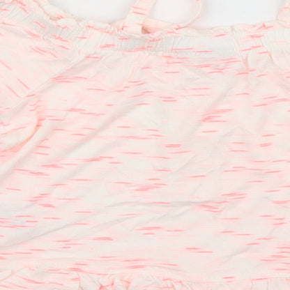 Brand and care label for Matalan girls’ pink basic casual, size 6, years