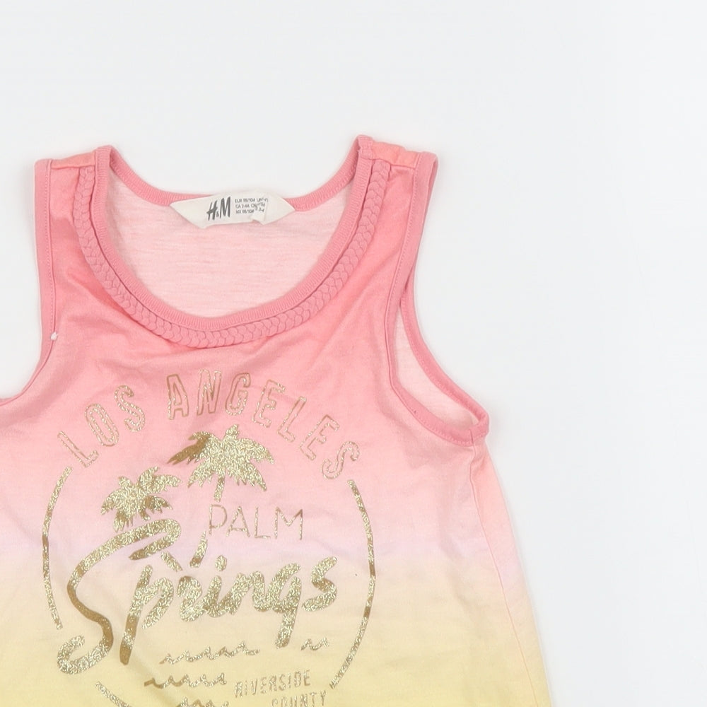 H&M Girls Multicoloured   Basic Tank Size 3-4 Years