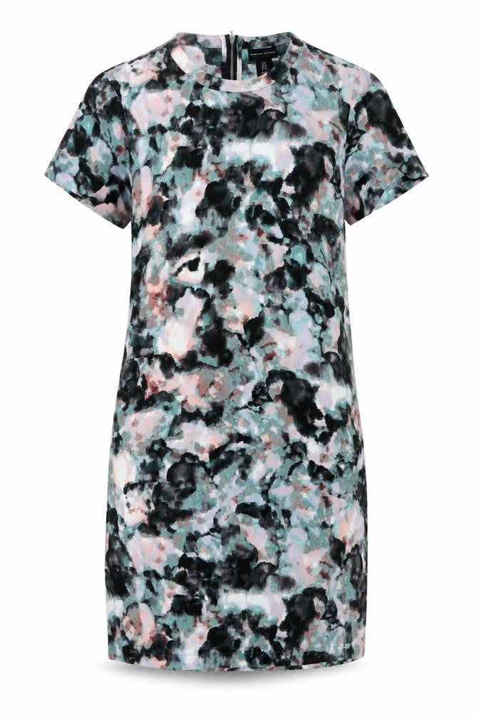 Adrienne Vittadini Womens Multicoloured Houndstooth  Shift  Size 10