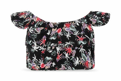 Select Womens Black Floral  Basic Blouse Size 6