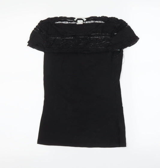 H&M Womens Black   Basic T-Shirt Size XS