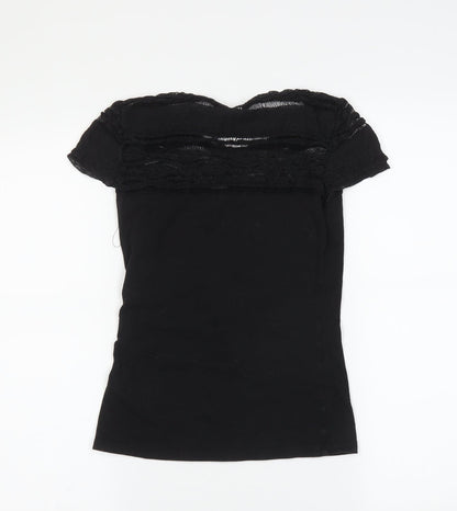 Preloved H&M Womens Black   Basic T-Shirt Size XS - Back