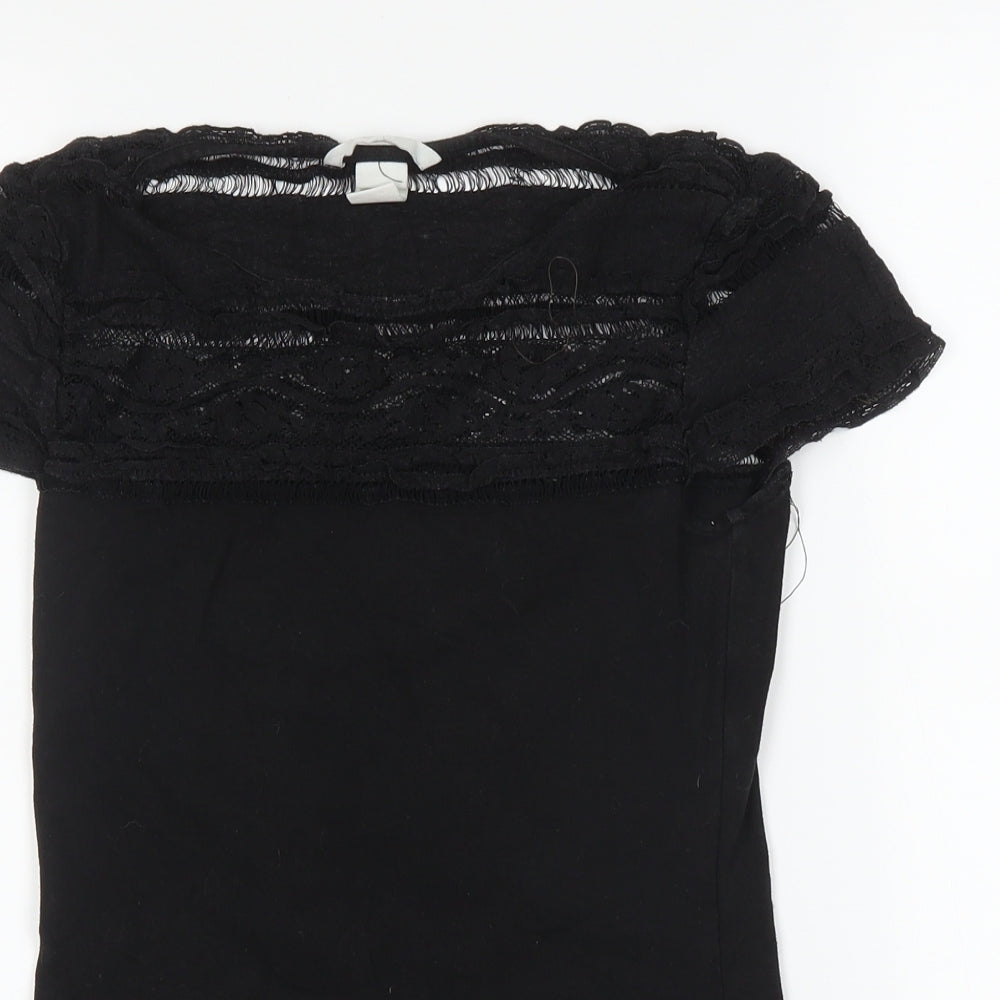 H&M Womens Black   Basic T-Shirt Size XS