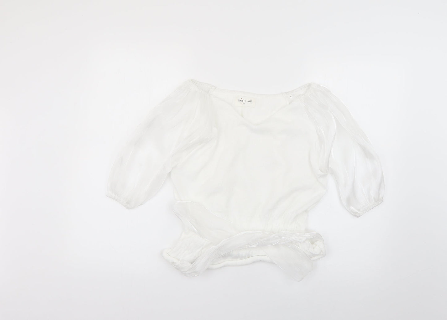 indie+ moi Womens White   Basic Blouse Size 12